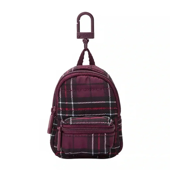PINK Victoria's Secret Accessories - PINK VICTORIAS SECRET BACKPACK KEYCHAIN- PLAID